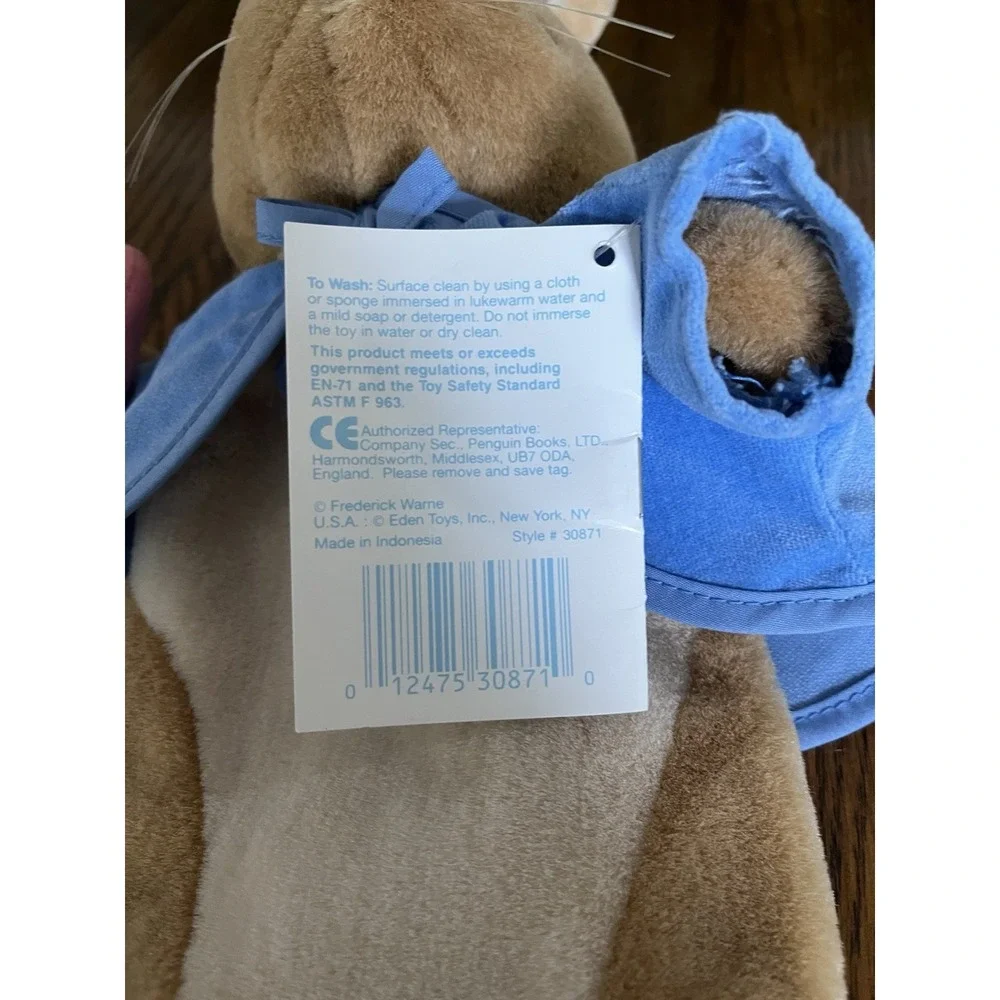 VINTAGE EDEN BEATRIX POTTER‎ PLUSH PETER RABBIT HAND PUPPET 12
